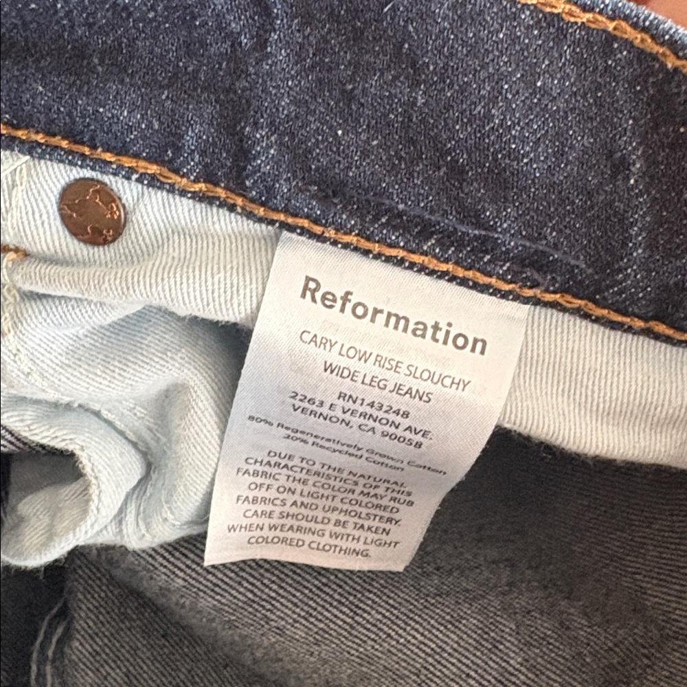 Reformation Cary Low Rise Slouchy Wide Leg Jeans - Picture 14 of 16